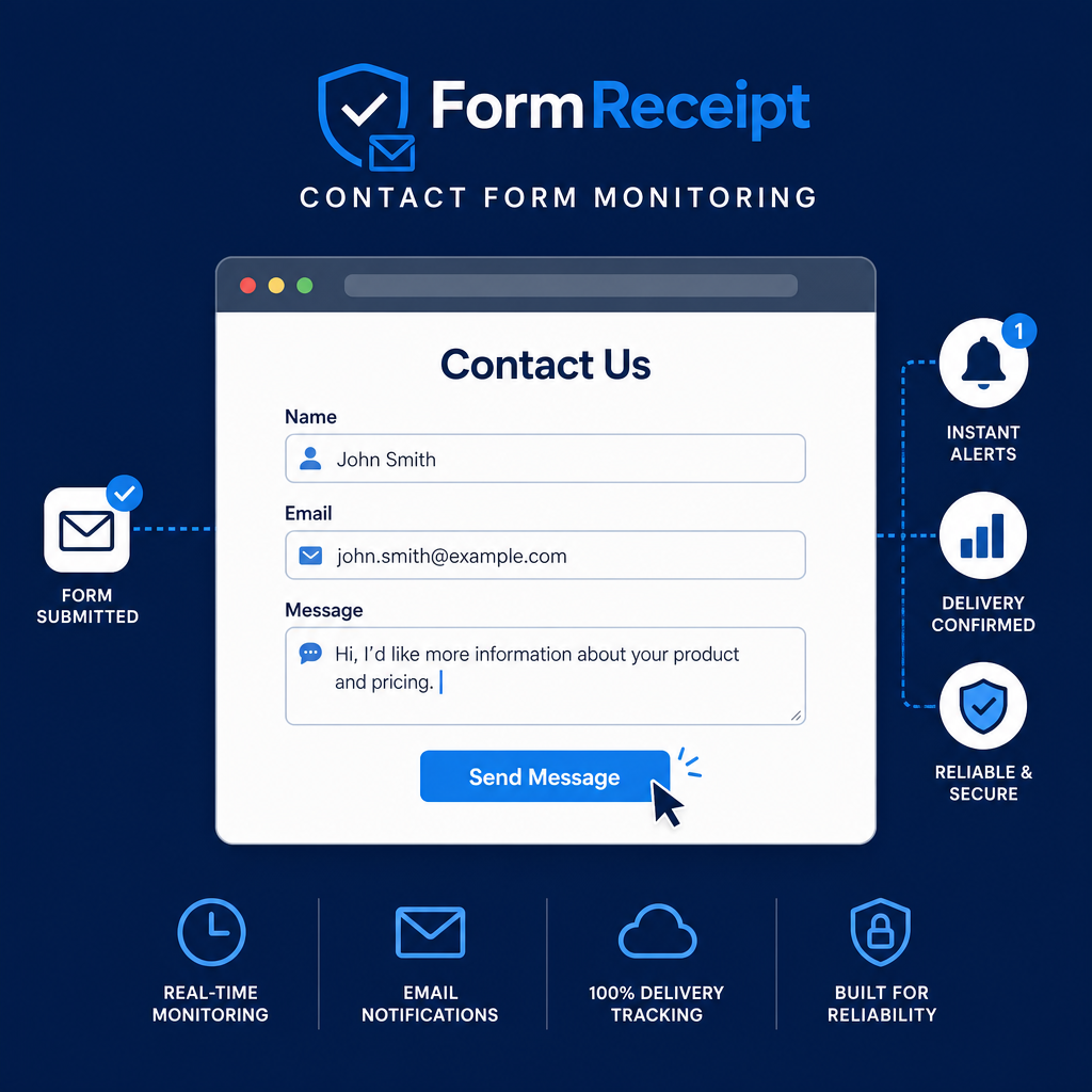 Contact form being filled in a browser