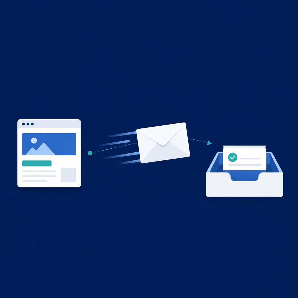Lead notification email sent from the website